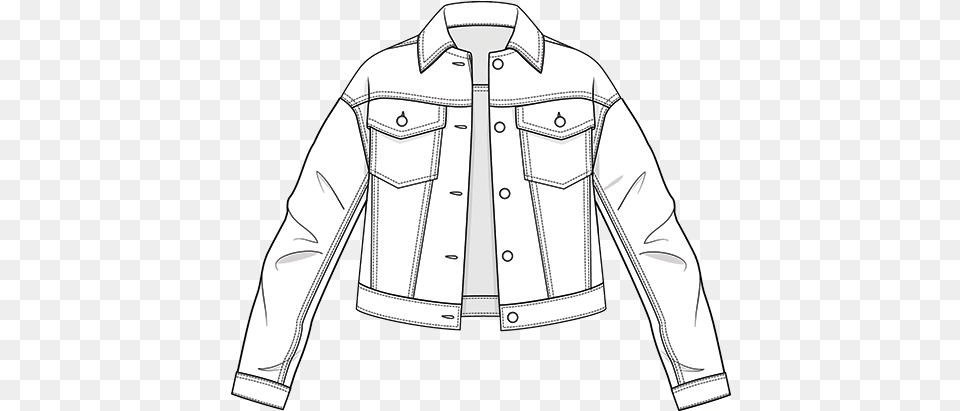 Drawing Jackets Jaket Transparent Leather Jacket, Clothing, Sleeve, Shirt, Long Sleeve Free Png Download