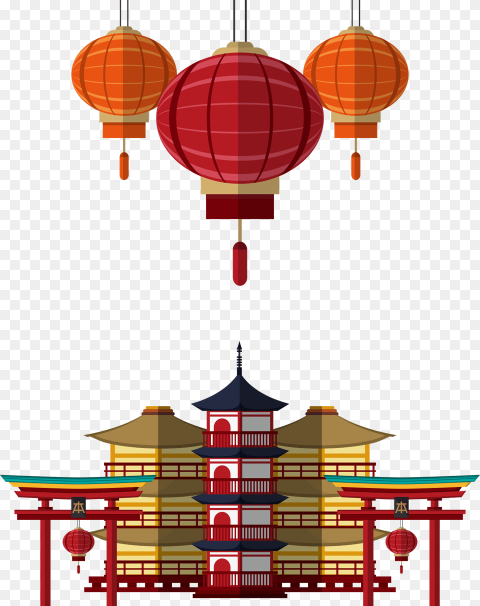 Drawing Japan Lantern Japanese Lantern Background, Aircraft, Balloon, Transportation, Vehicle Free Png