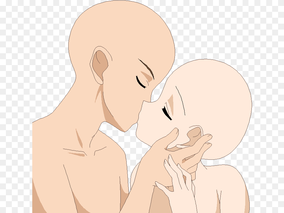Drawing Kisses Boyfriend Huge Freebie Download For Anime People Kissing Base, Person, Romantic, Baby, Head Png