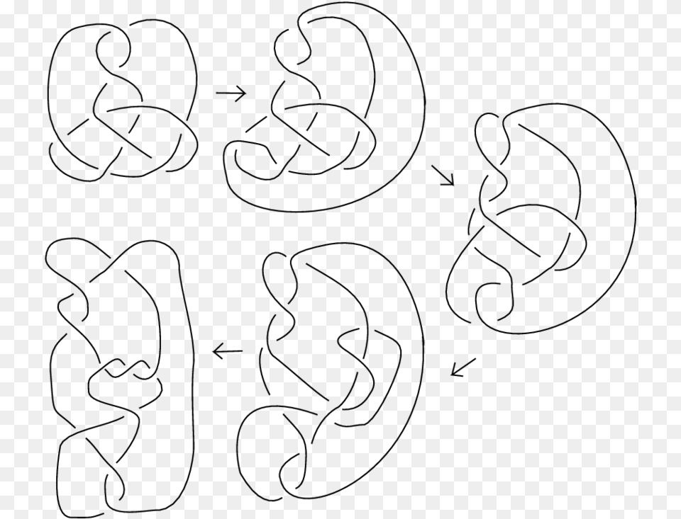 Drawing Knots Figure Line Art, Gray Free Png Download
