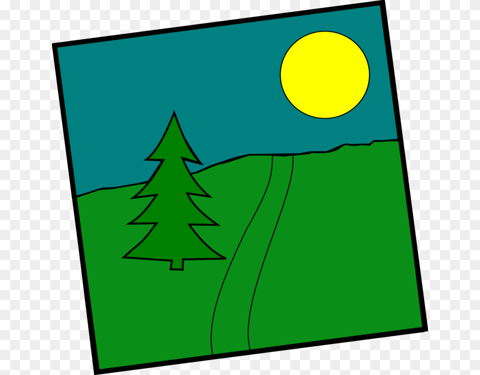 Drawing Landscape, Nature, Night, Outdoors, Astronomy Free Png