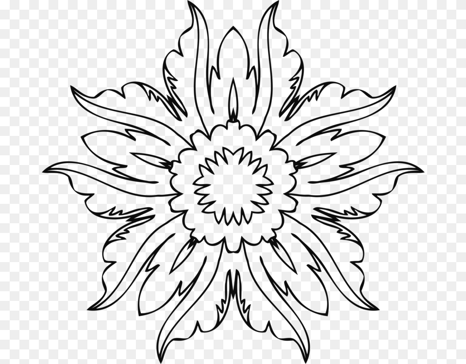 Drawing Line Art Floral Design Flower, Stencil, Plant Png