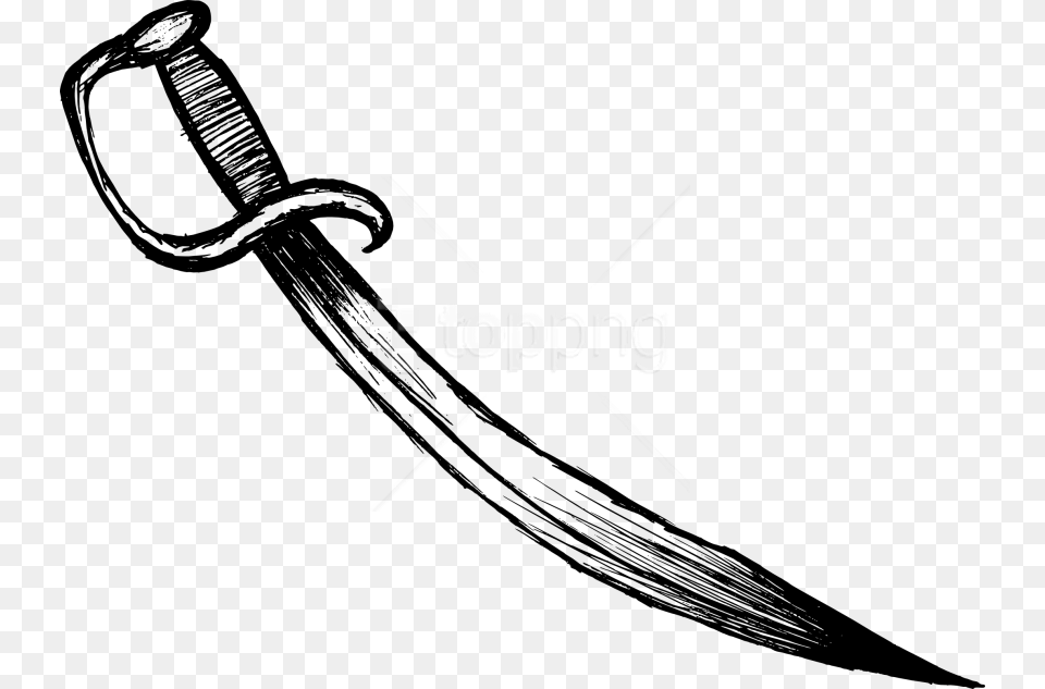 Drawing Line Sword Transparent Background 2 Swords Logo, Weapon, Blade, Dagger, Knife Free Png Download