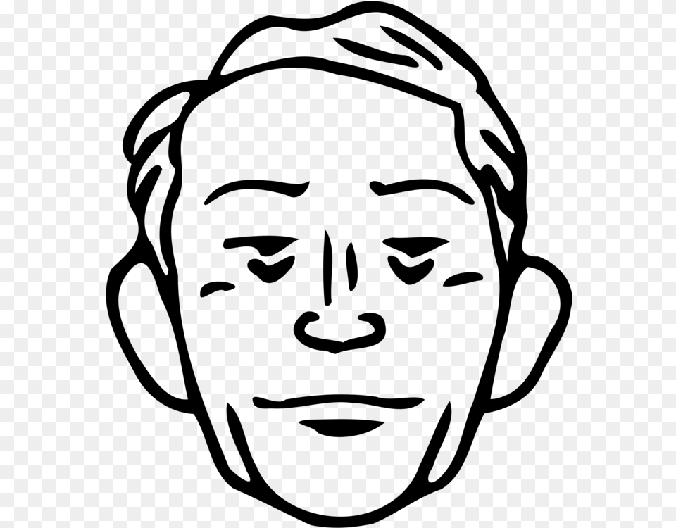 Drawing Man Art Face, Gray Free Png