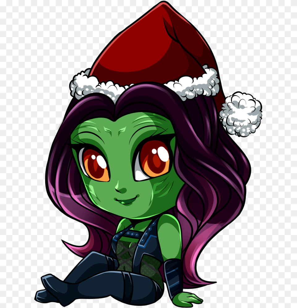 Drawing Marvel Gamora Library Guardians Of The Galaxy Chibis, Book, Comics, Publication, Baby Free Transparent Png