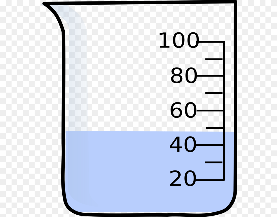 Drawing Measurement Liter Beaker Experiment, Cup Free Png Download