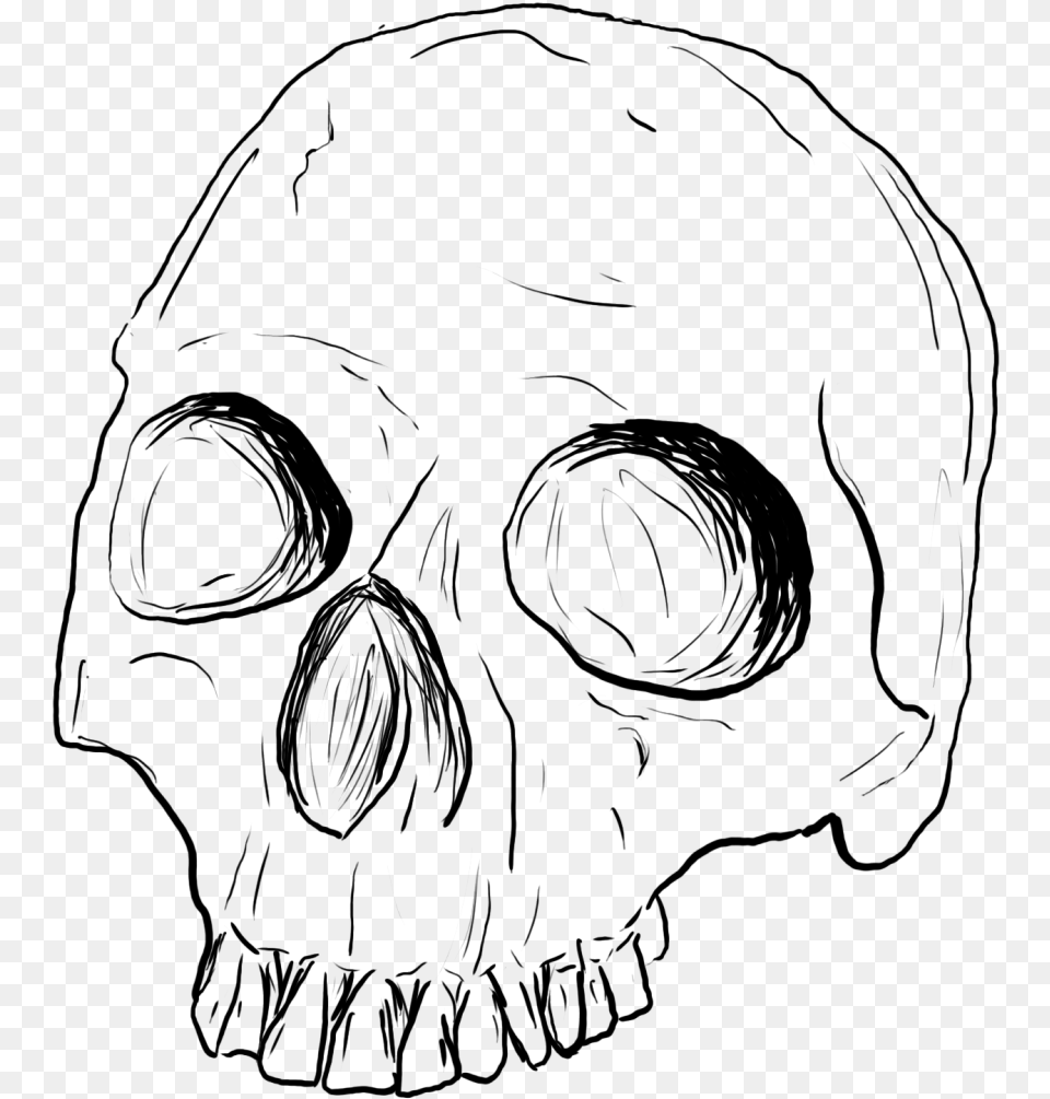 Drawing Medium Skull Skull Sketch, Art, Adult, Female, Person Png Image