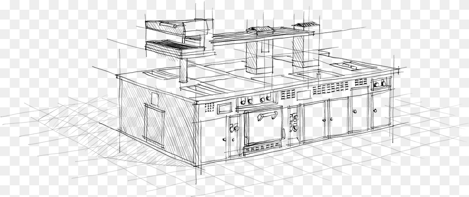 Drawing Molteni Stove Technical Drawing, Gray Free Transparent Png