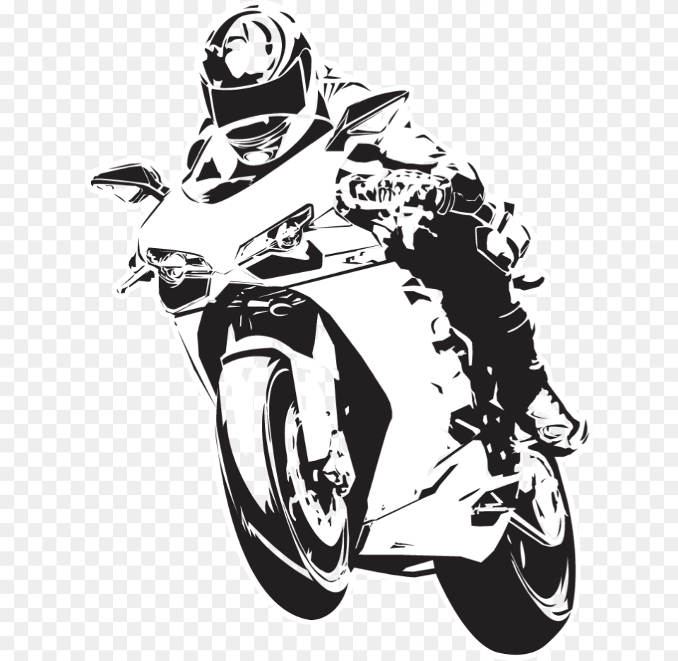 Drawing Motorcycle Sport Bike Sports Bike Art, Stencil, Transportation, Vehicle, Machine Free Png