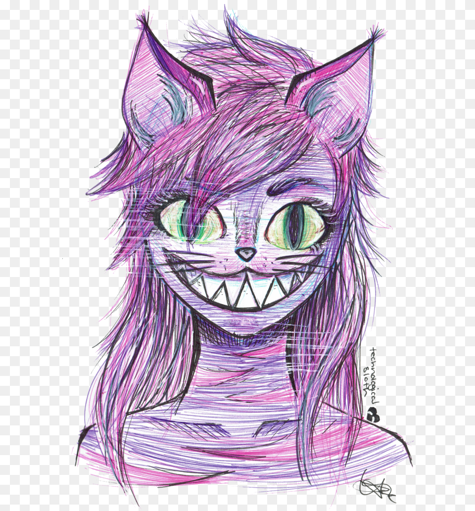 Drawing Movie Cheshire Cat Anime Cheshire Cat Girl, Adult, Publication, Person, Female Png Image