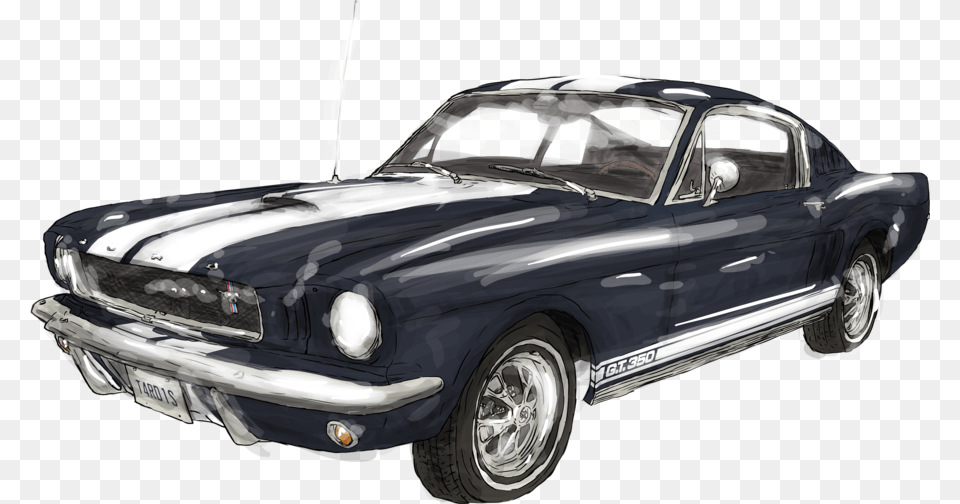 Drawing Mustang Fastback, Car, Coupe, Sports Car, Transportation Free Png