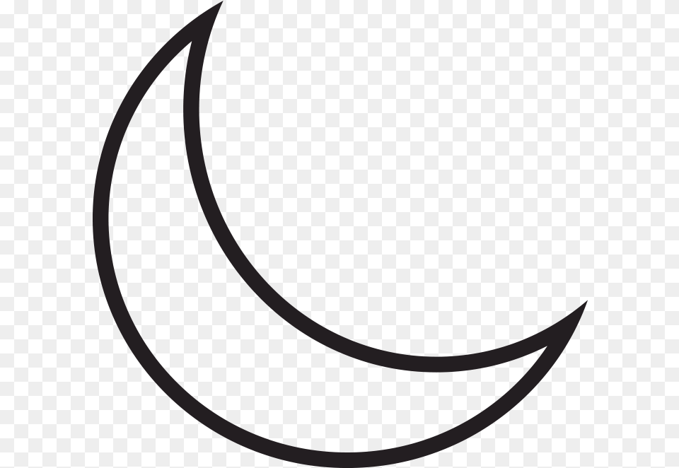 Drawing Of A Crescent Moon Download Circle, Astronomy, Nature, Night, Outdoors Free Transparent Png