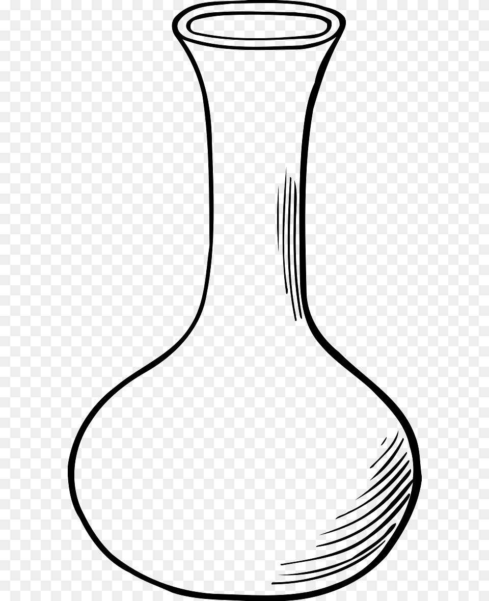 Drawing Of A Flask, Jar, Pottery, Vase, Bow Png