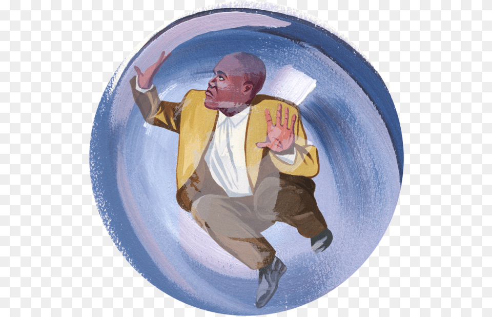 Drawing Of A Man In Bubble Magazine, Photography, Adult, Male, Person Png Image