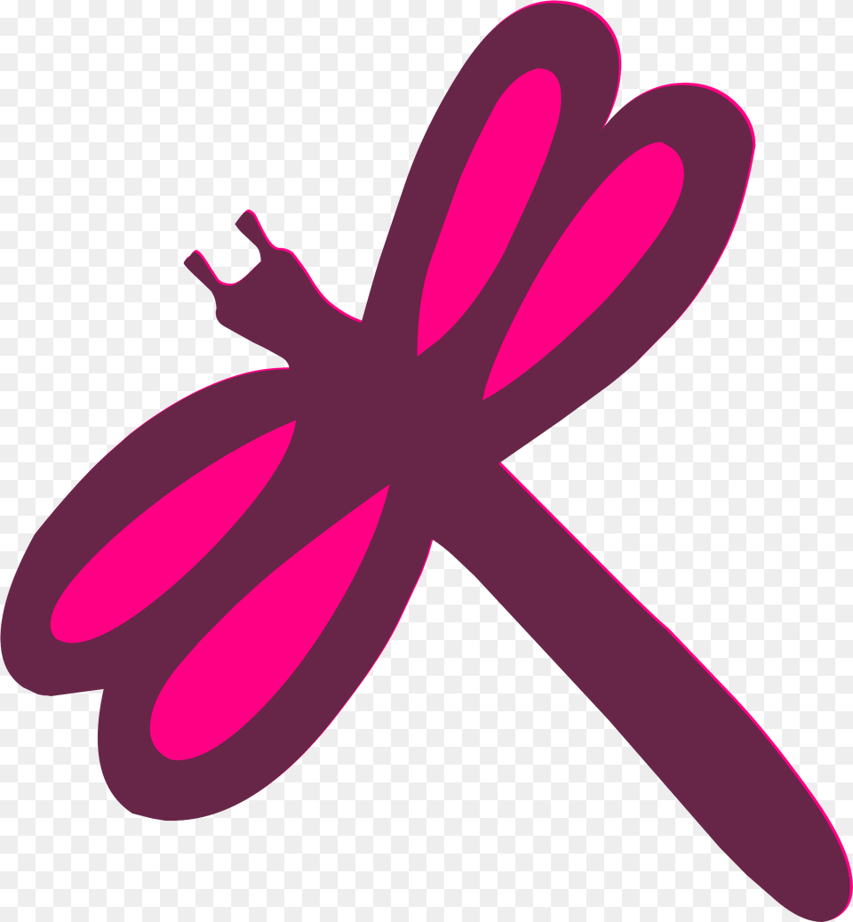 Drawing Of A Pink Dragonfly Owady Rysunek Dla Dzieci, Purple, Animal, Fish, Sea Life Free Png Download