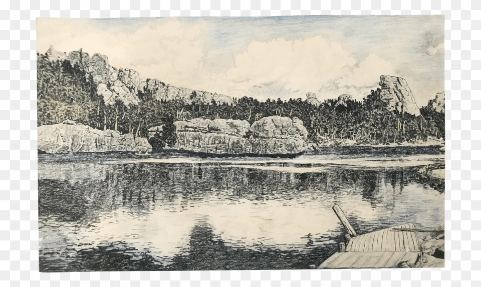 Drawing Of A River Basin Scene And Mountain In Autocad Drawing, Waterfront, Water, Nature, Outdoors Free Transparent Png