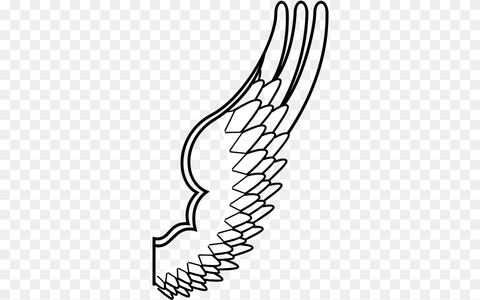 Drawing Of A Wing Of Mythological Bird, Stencil, Logo, Symbol Free Transparent Png