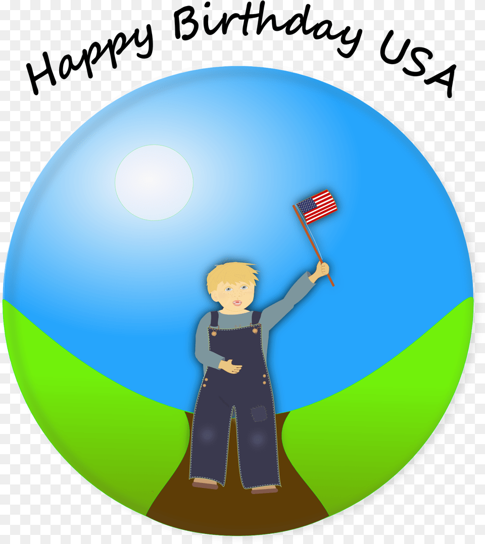 Drawing Of Boy With American Flag Circle, Photography, Sphere, Child, Person Free Transparent Png