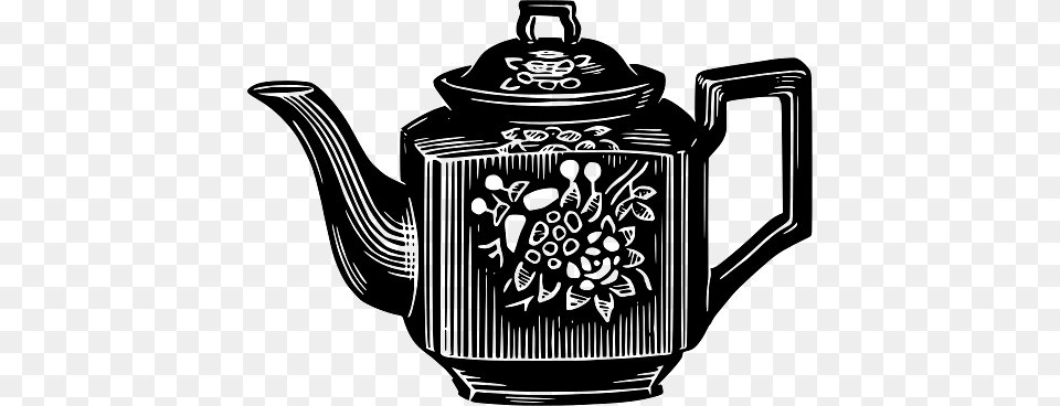Drawing Of Decorated Tea Pot, Cookware, Pottery, Teapot, Ammunition Free Transparent Png