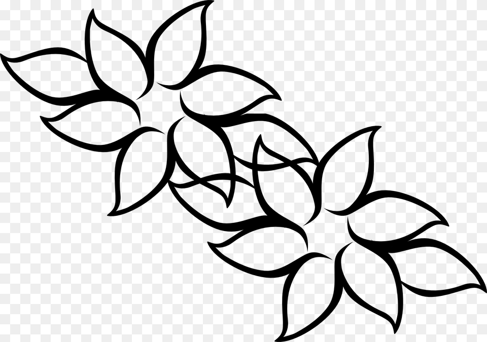 Drawing Of Flowers With Leaves, Art, Floral Design, Graphics, Pattern Png