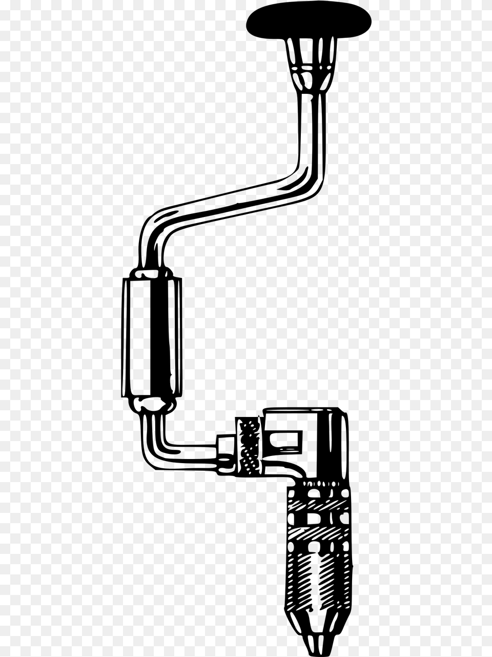 Drawing Of Hand Drill, Gray Free Png Download