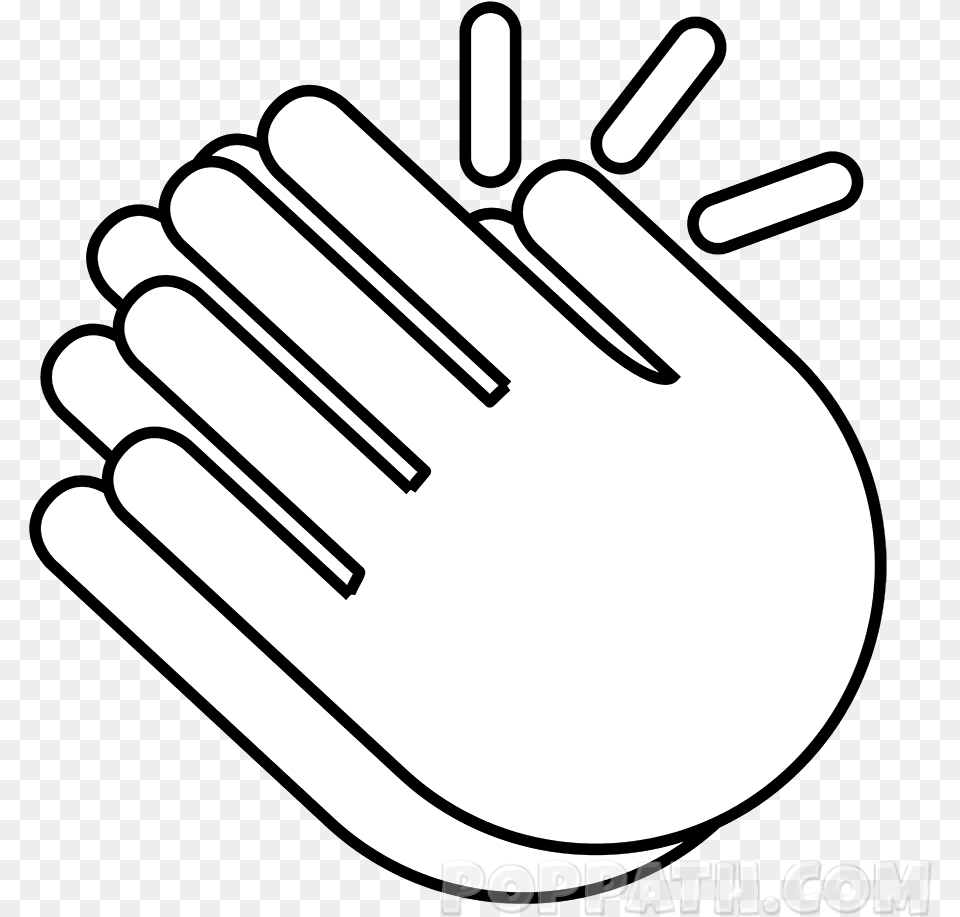 Drawing Of Hands Clapping, Clothing, Glove Png