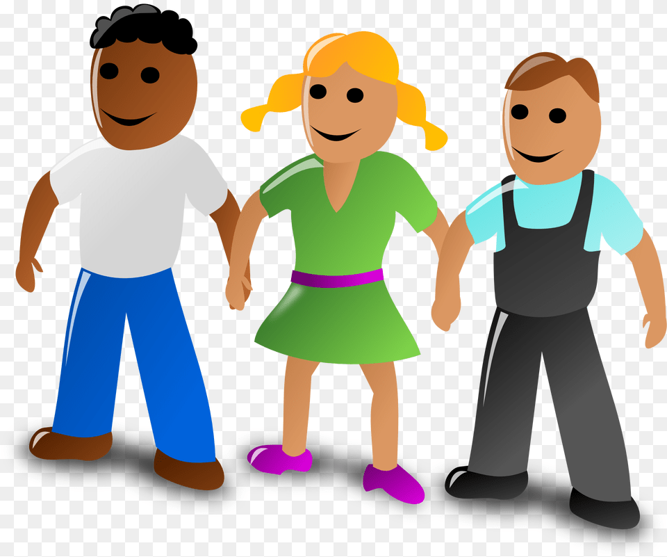 Drawing Of Happy People Holding Hands Clothing, Pants, Baby, Person Png Image