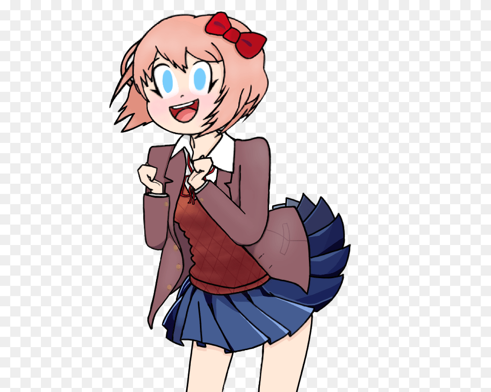 Drawing Of Sayori, Book, Comics, Publication, Baby Png Image