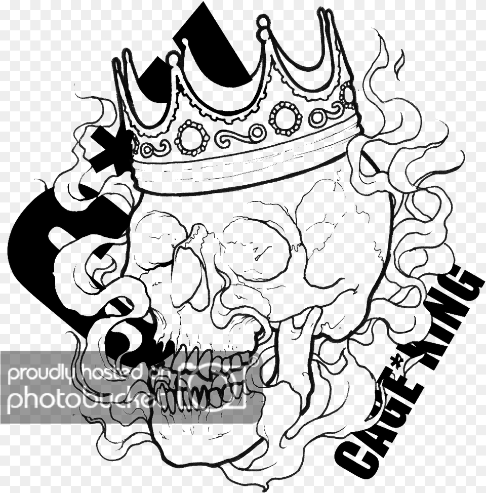 Drawing Of Skulls With Crown Skull With A Crown Drawing, Accessories, Jewelry, Blackboard Free Png Download