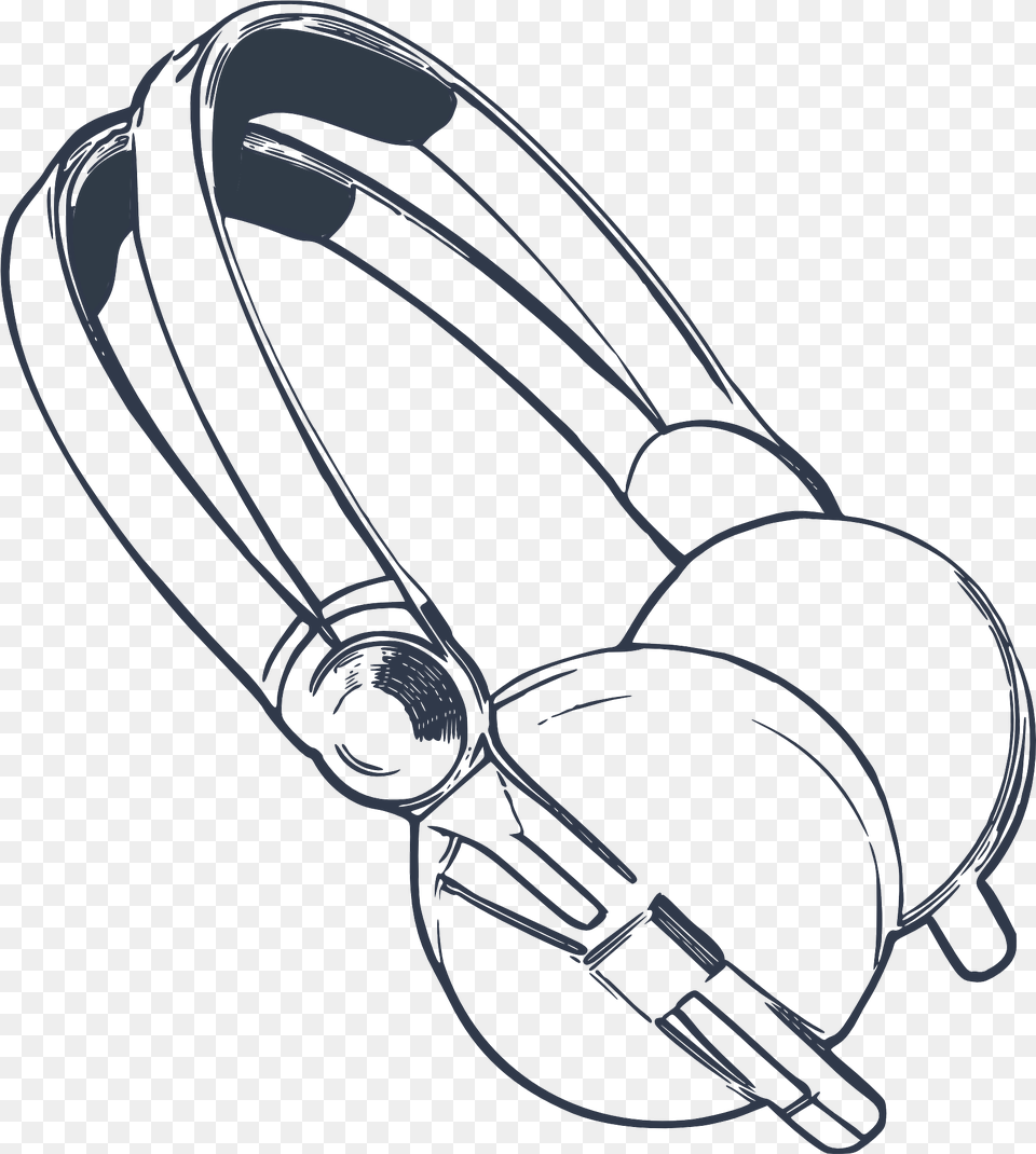 Drawing Of The Headphones Clipart Headphones Clip Art, Electronics, Bow, Weapon Free Png