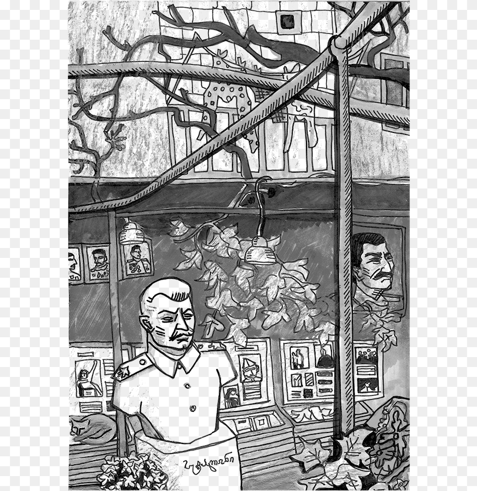 Drawing Of The Stalin Garden Museum Monochrome, Publication, Book, Comics, Adult Free Transparent Png