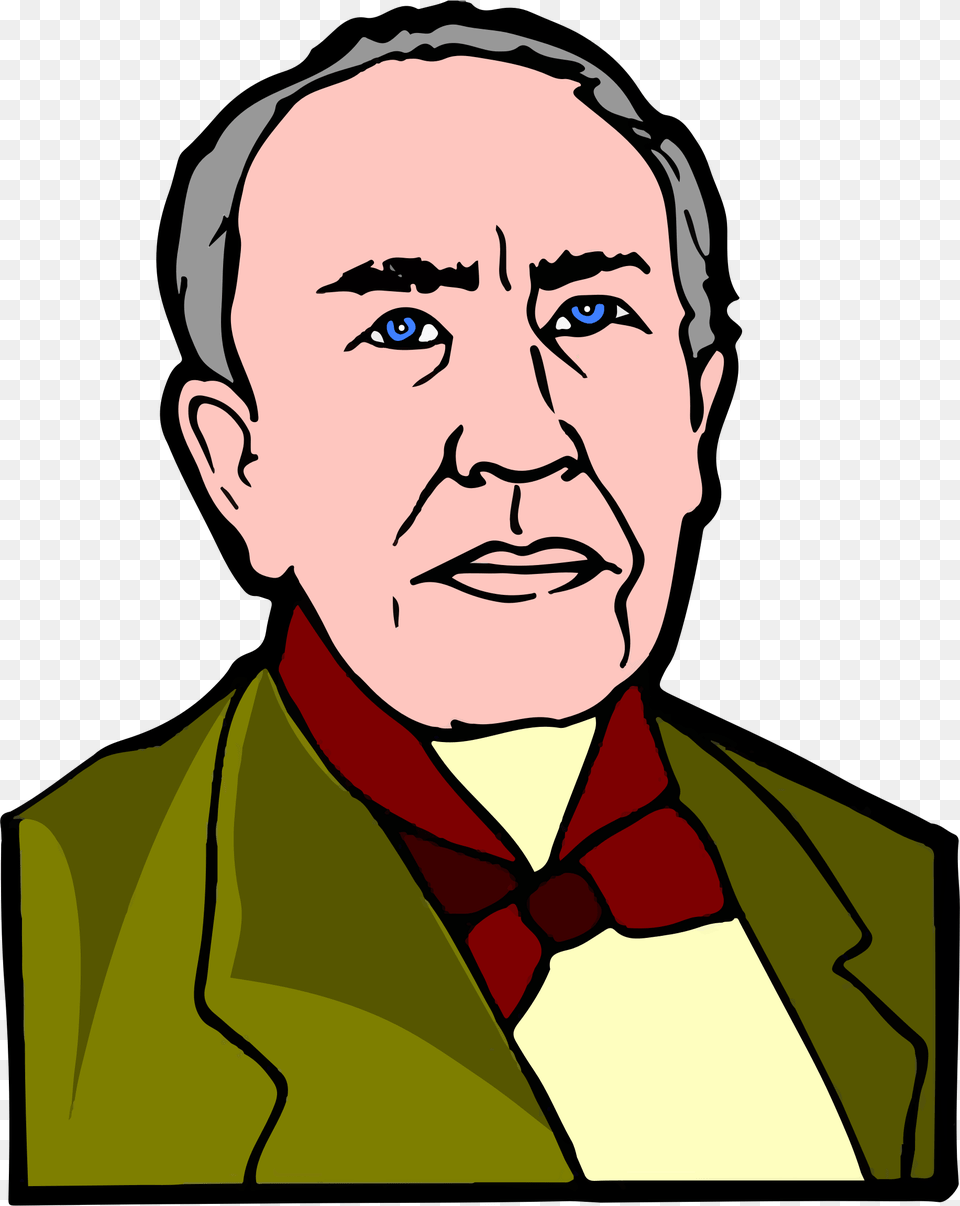 Drawing Of Thomas Edison Drawing Of Thomas Edison, Accessories, Portrait, Photography, Person Free Png Download