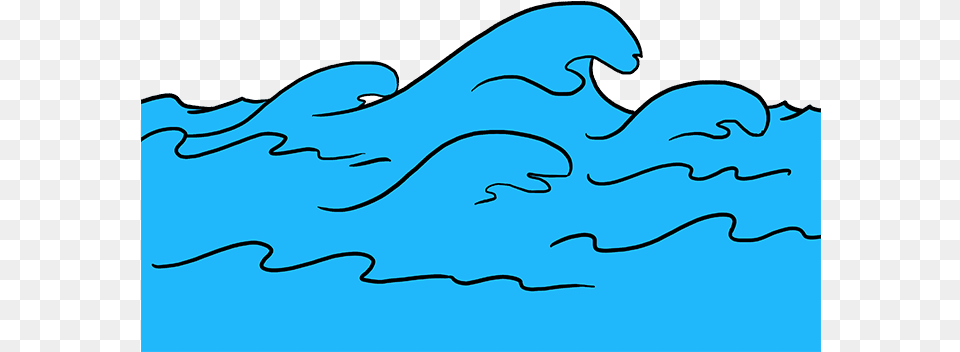 Drawing Of Waves Water Waves Drawing Easy, Water Sports, Swimming, Person, Leisure Activities Free Png