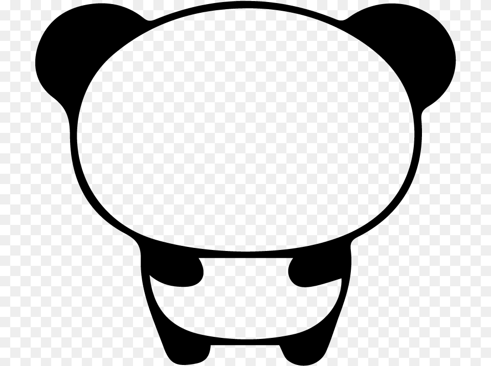 Drawing Pandas Easy Clipart Black And White Panda Emoji, Gray Free Transparent Png