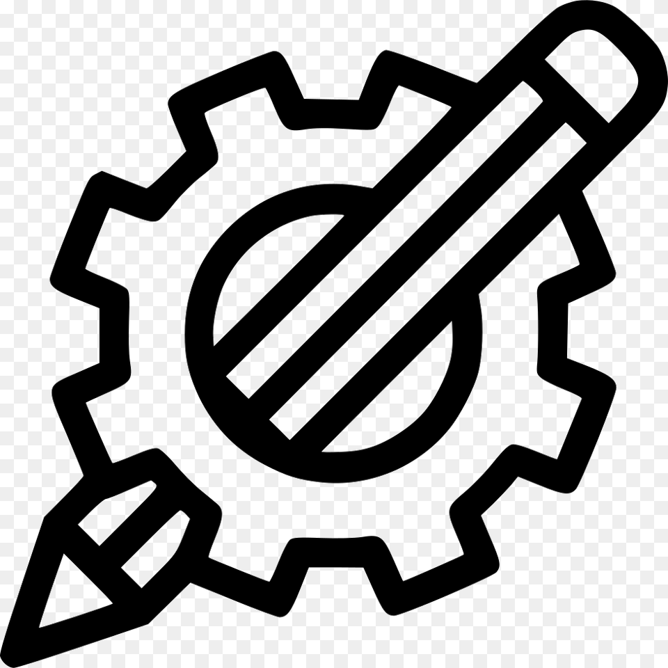 Drawing Pencil Geometry Gear Design Svg Icon, Machine, Ammunition, Grenade, Weapon Png Image