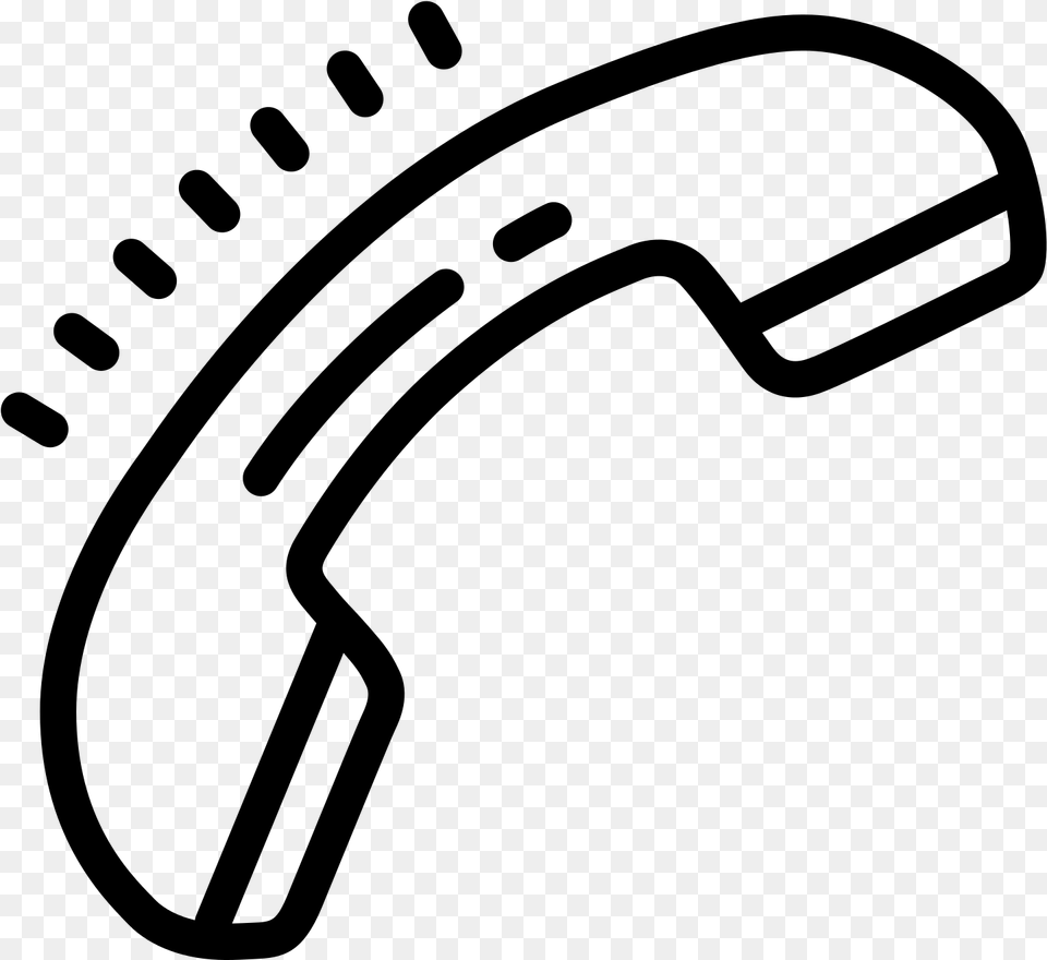 Drawing Phone Cord Phone Icon Drawing, Gray Free Transparent Png
