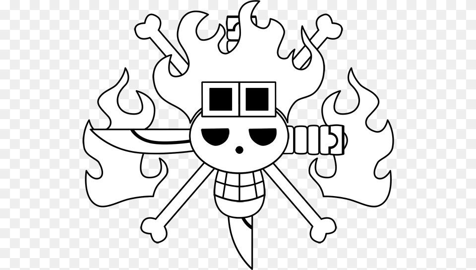 Drawing Pirates Kid One Piece Jolly Roger Kid, Stencil, Face, Head, Person Png