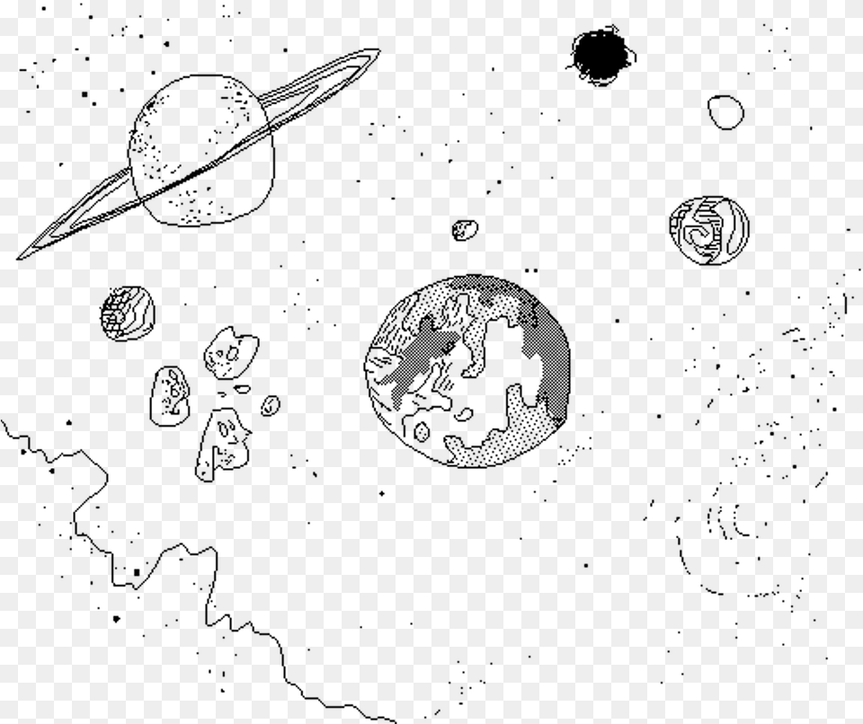 Drawing Planets Sticker By Planets, Gray Free Transparent Png