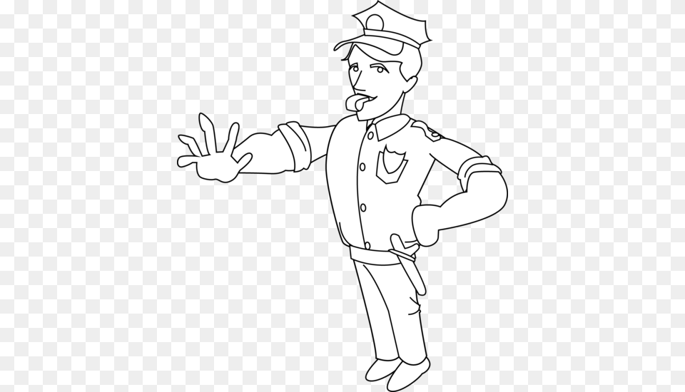 Drawing Police Officer 34 Cop Black And White Clipart, Adult, Male, Man, Person Free Transparent Png