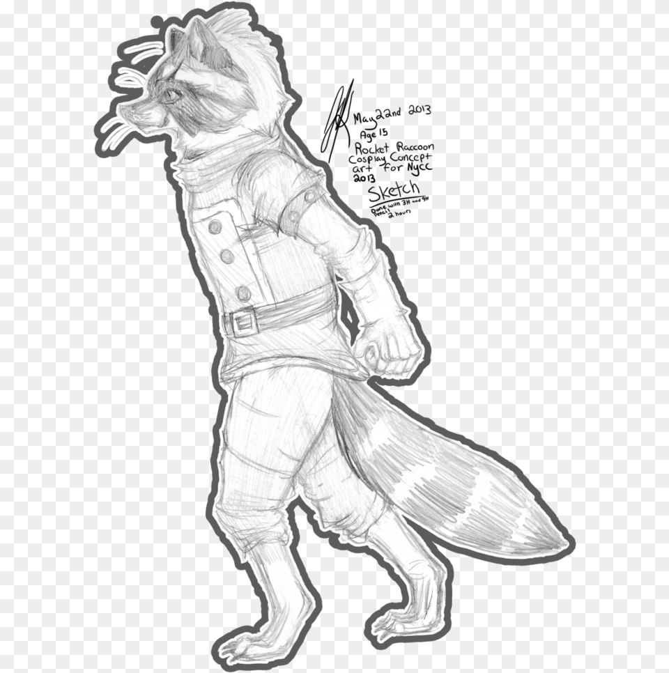 Drawing Raccoon Sketch Rocket Raccoon Art Draw, Person Free Transparent Png