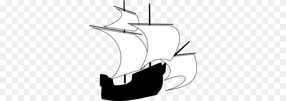 Drawing Sailing Ship Boat Sail, Logo, Symbol, Stencil Png Image
