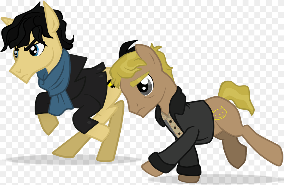 Drawing Scarf Sherlock John And Sherlock My Little Pony, Book, Comics, Publication, Face Free Png Download