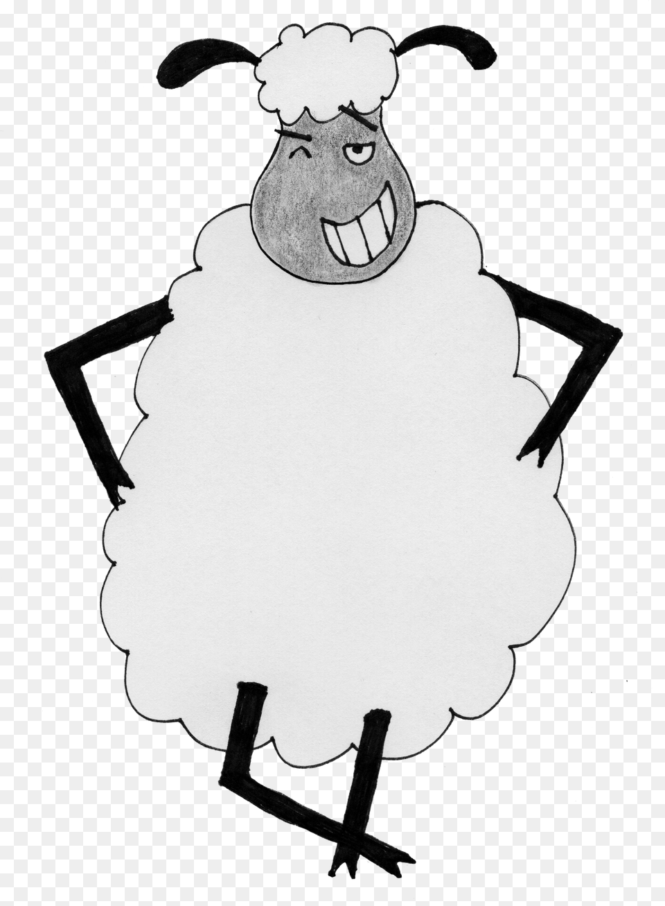 Drawing Sheep Illustrated Clipart Bad Sheep, Stencil, Adult, Bride, Female Free Transparent Png