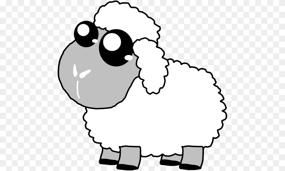 Drawing Sheep Line Clipart Download Drawing Cute Cartoon Sheep, Baby, Person, Livestock, Animal Png