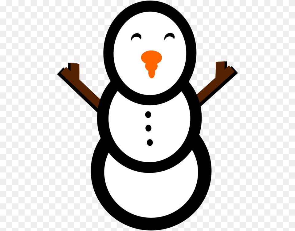 Drawing Snowman Cartoon Line Art, Nature, Outdoors, Snow, Winter Free Png Download