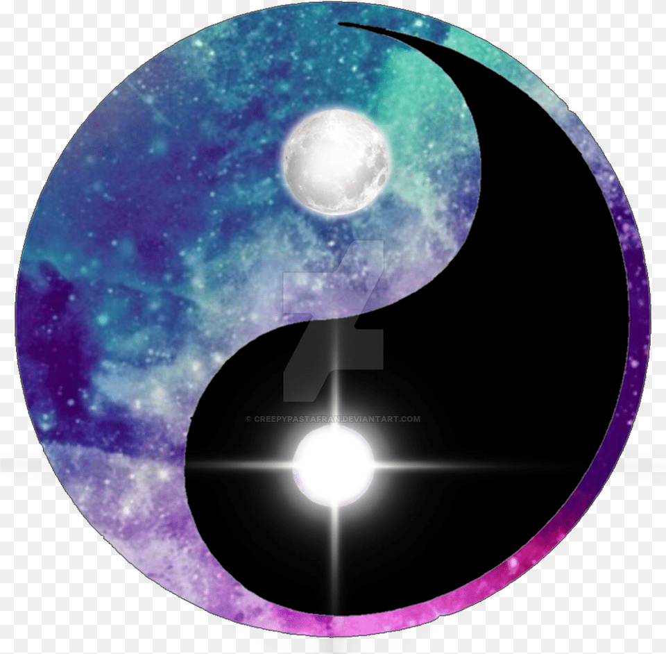 Drawing Space Galaxy Blue And Purple Yin Yang, Astronomy, Moon, Nature, Night Free Png