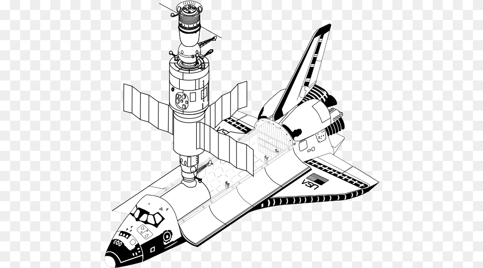 Drawing Space Shuttle Space Station Drawing, Aircraft, Spaceship, Transportation, Vehicle Free Png
