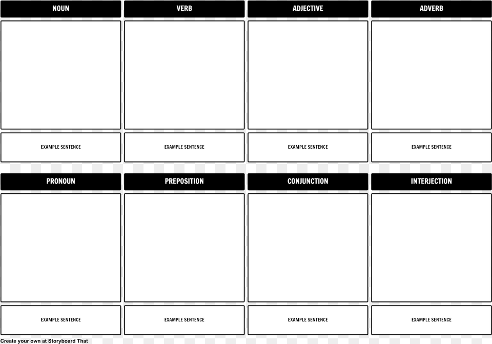 Drawing Storyboard Pdf Parts Of Speech Template, Page, Text Png Image