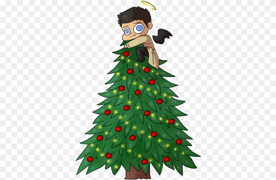 Drawing Supernatural Castiel Spn Cas Spn Art Spnart Castiel Christmas Angel, Festival, Christmas Decorations, Christmas Tree, Plant Png