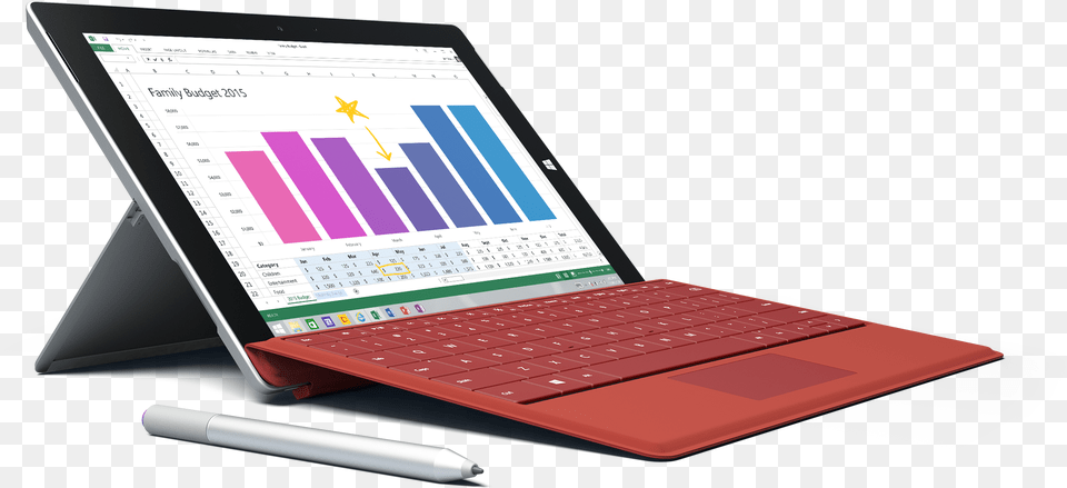 Drawing Tab Surface Surface 3 Blue Keyboard, Computer, Surface Computer, Pc, Tablet Computer Free Png Download